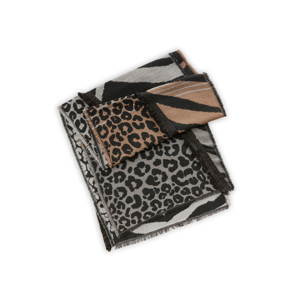 Codello Jaquard Schal mit Animal Mix