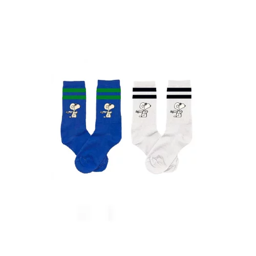 Codello Peanuts 2-Paar Socken mit Snoopy-Motiven Farbe blau-weiß
