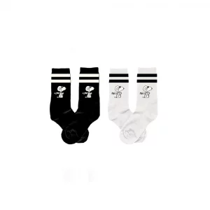 Codello Peanuts 2-Paar Socken mit Snoopy-Motiven Farbe schwarz-weiß