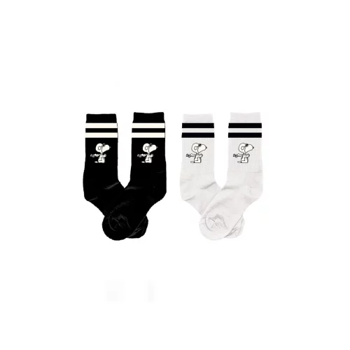Codello Peanuts 2-Paar Socken mit Snoopy-Motiven Farbe schwarz-weiß