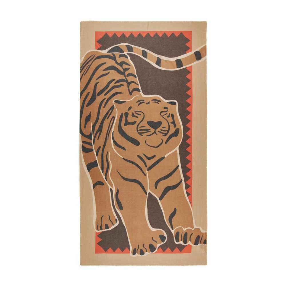 Codello Schal mit großem Tiger-Motiv – Bild 5