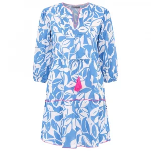 Zwillingsherz Kleid Blätter Zweifarbig