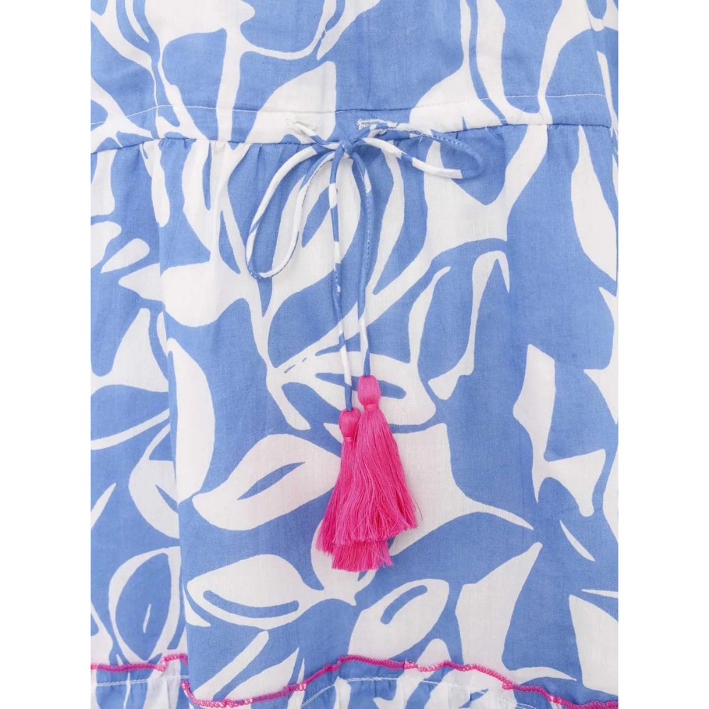 Zwillingsherz Kleid Blätter Zweifarbig – Bild 3