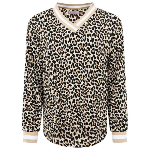 Zwillingsherz Damen Langarmshirt Leo beige