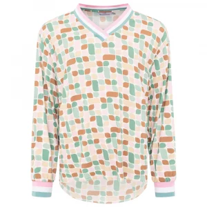 Zwillingsherz Langarmshirt V-Neck Mosaik