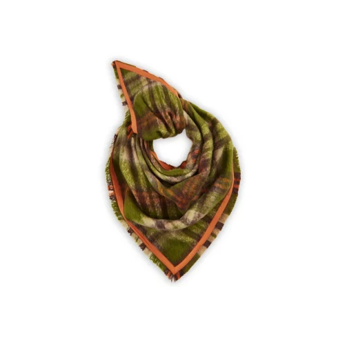 Codello XL Jaquard Tuch mit Karomuster Farbe Grün