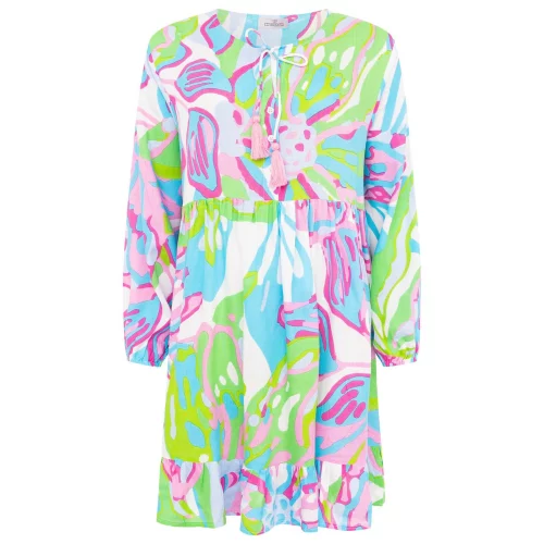 Zwillingsherz Kleid Blumen Kunst