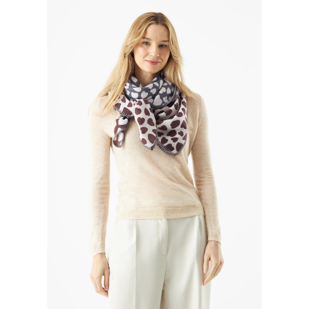 Codello Dreieckstuch mit Allover-Herzmuster – Bild 2