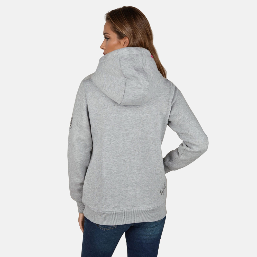 Salzhaut Hoodie Sünn mit Aufdruck MOIN Farbe Grey Melange Silver – Bild 3