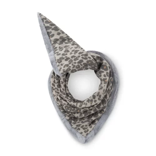 Codello Dreieckstuch Teddyfellrückseite mit Leo-Muster