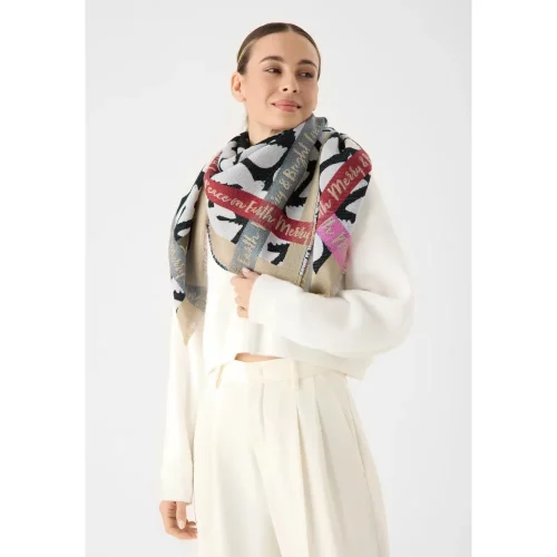 Codello Dreieckstuch mit Taubenmuster Peath on Earth Farbe Schwarz