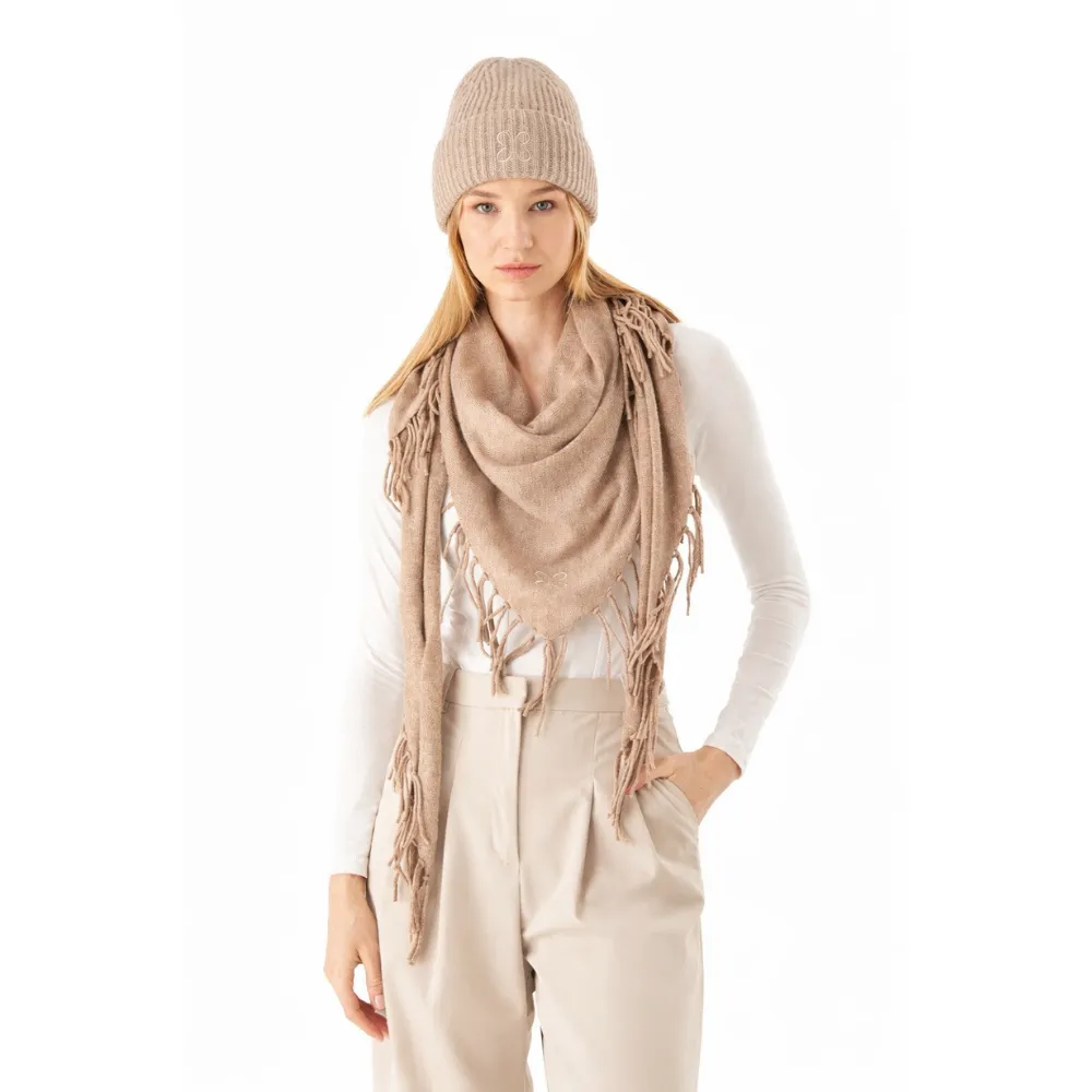 Codello Mütze Rippstrick Farbe Beige – Bild 2