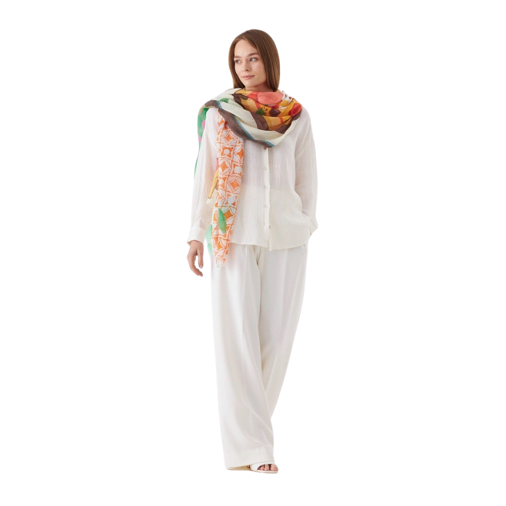 Codello Schal mit Food-Print Pizza – Bild 2