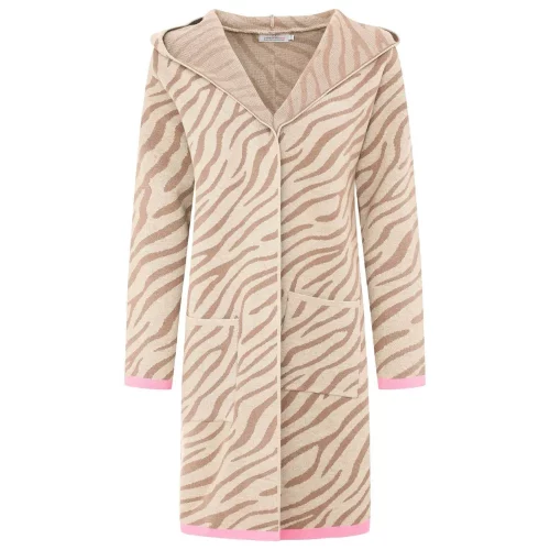 Zwillingsherz Longstrickjacke Cardigan Zebra