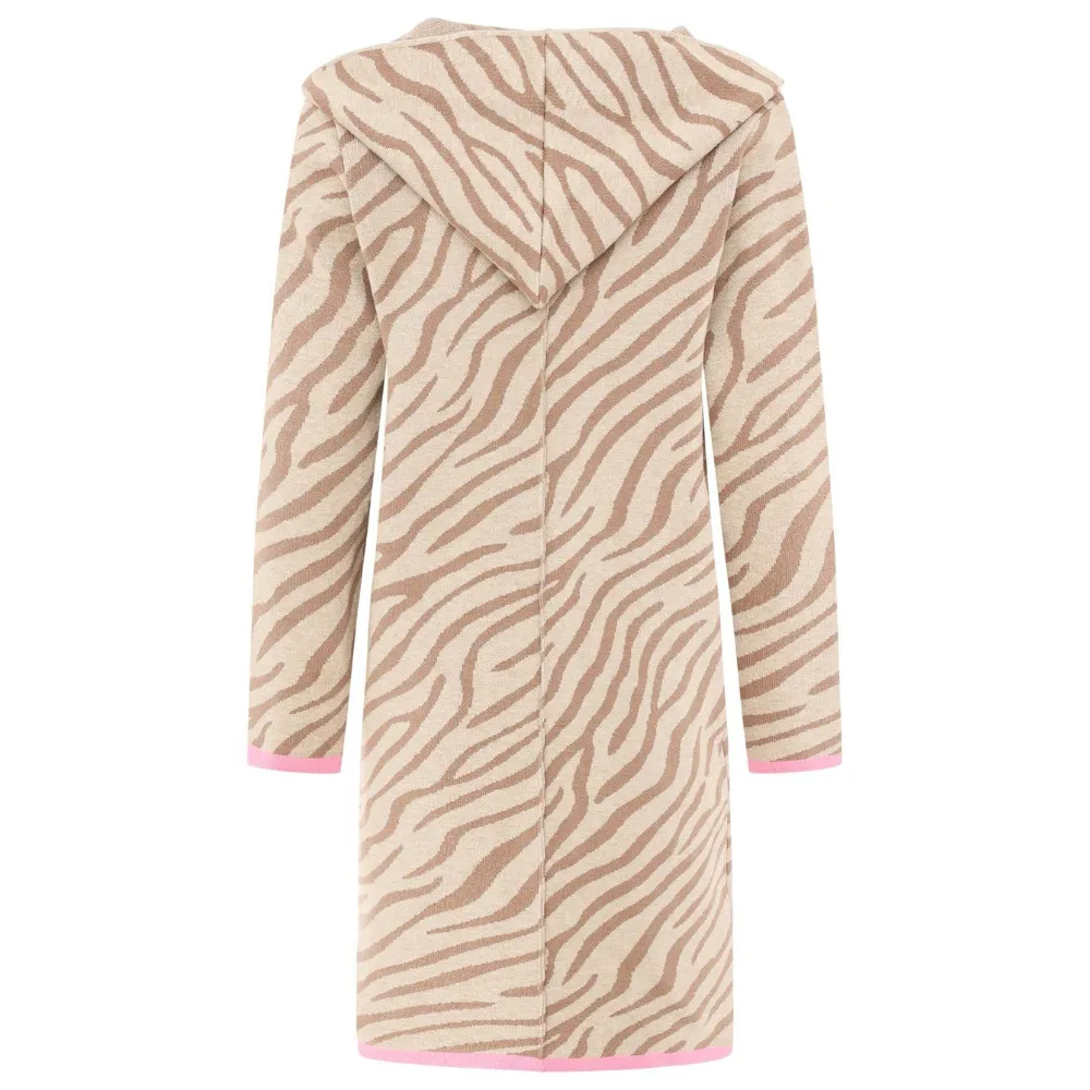 Zwillingsherz Longstrickjacke Cardigan Zebra – Bild 4