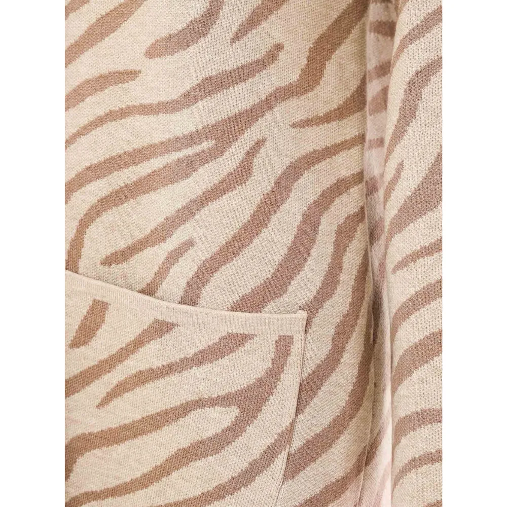 Zwillingsherz Longstrickjacke Cardigan Zebra – Bild 3
