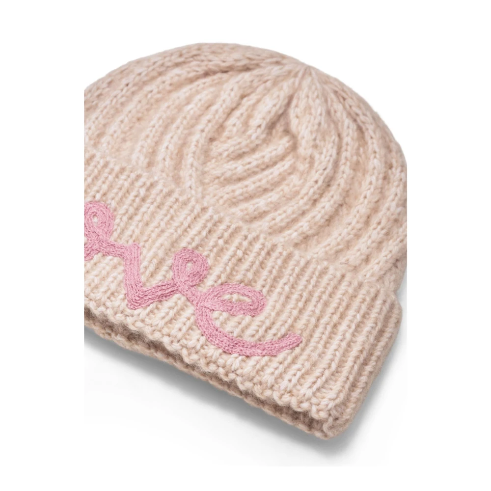 Codello Mütze mit LOVE-Stickerei Farbe Beige – Bild 3