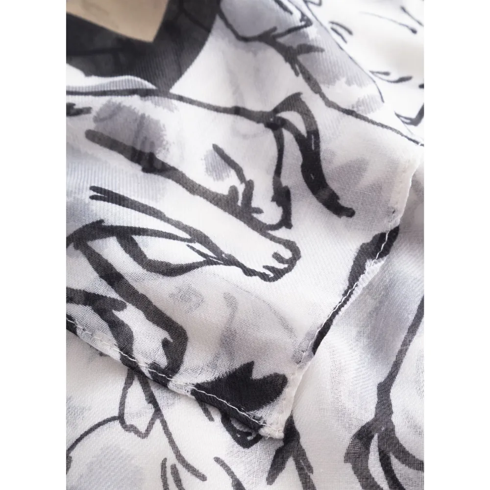 Codello Schal mit Hundemotiven Farbe Grau – Bild 3