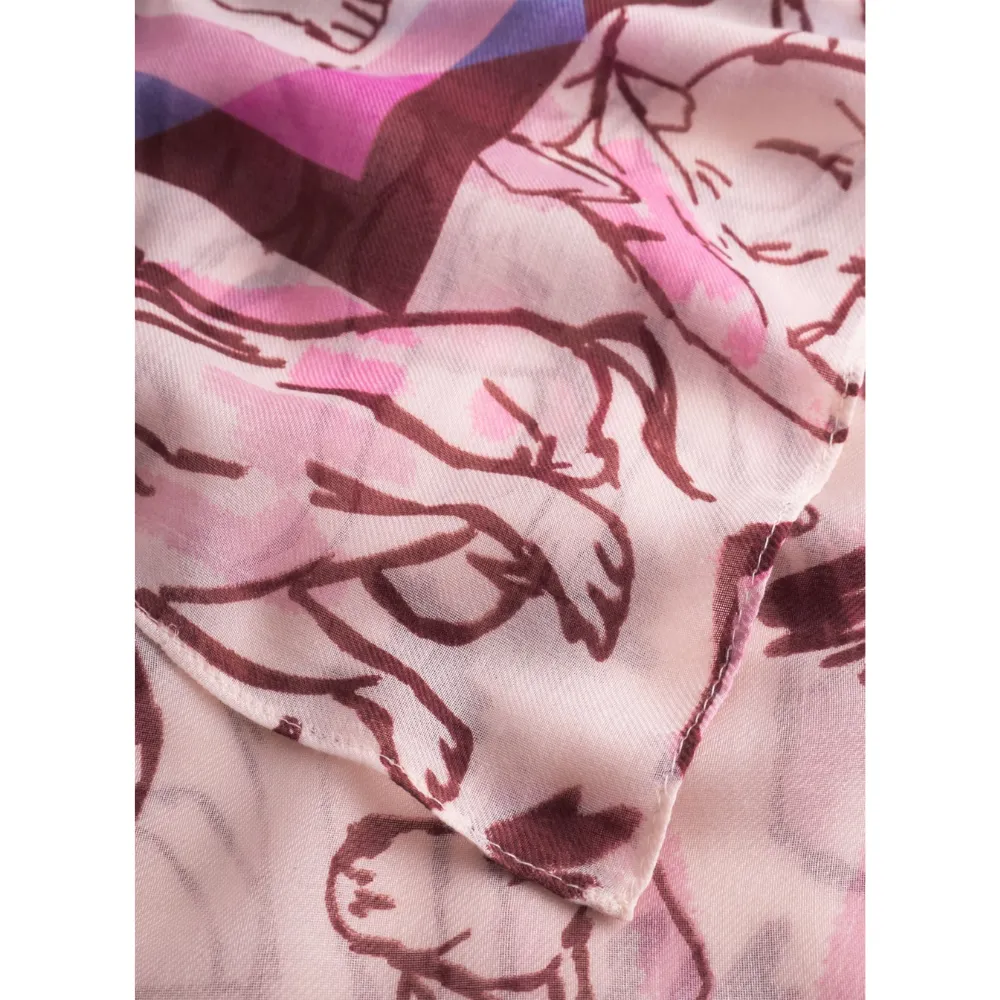 Codello Schal mit Hundemotiven Farbe Pink – Bild 3