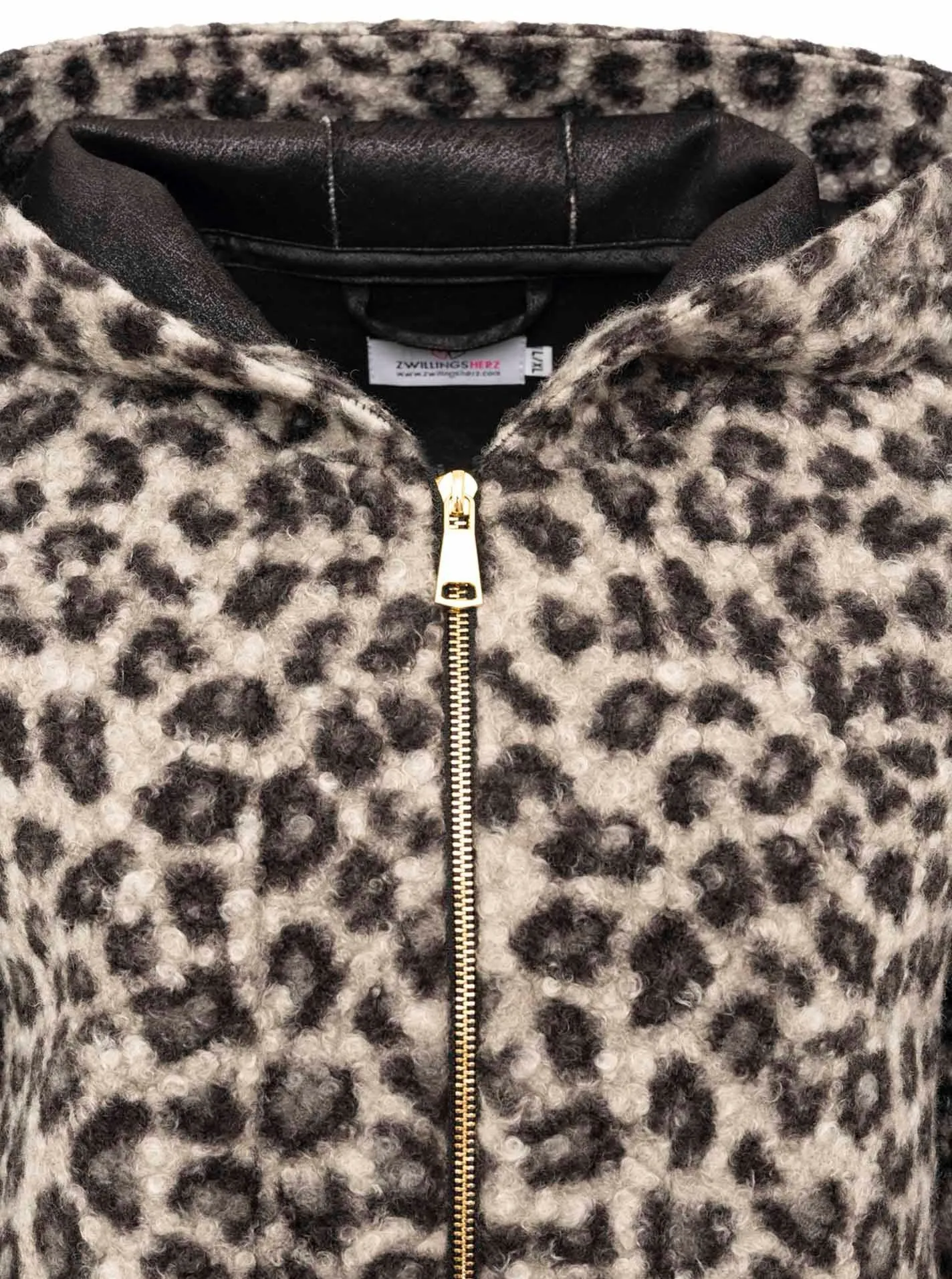 Zwillingsherz Teddyjacke "Leo" Farbe Grau – Bild 3