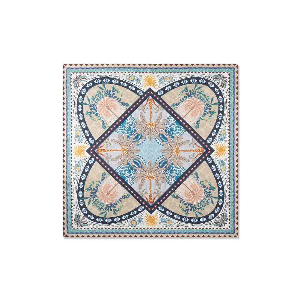 Codello Seidentuch mit Palmen-Motiven Farbe Blau – Bild 6
