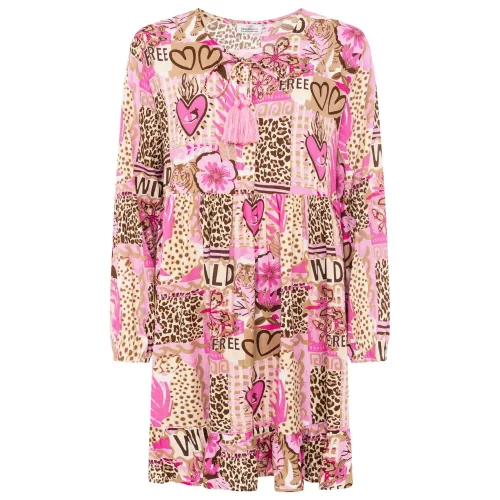 Zwillingsherz Kleid Safari Patchwork