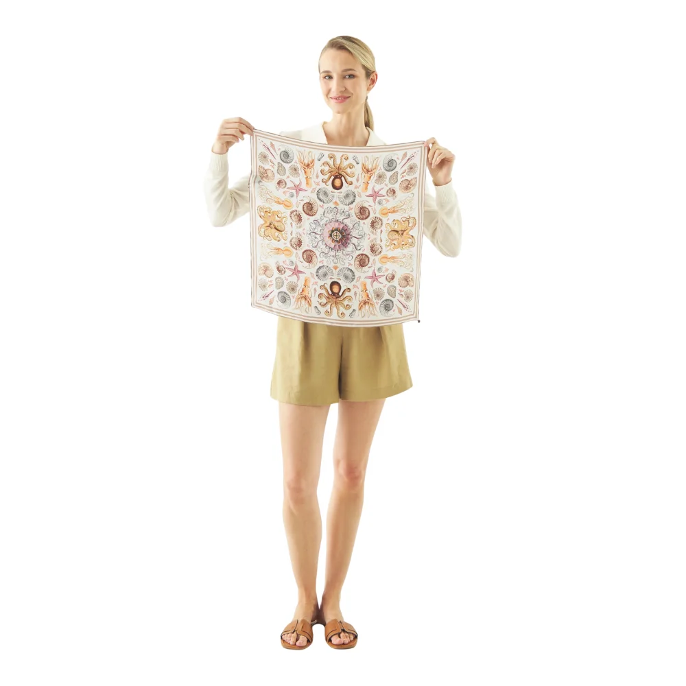 Codello Seidentuch Damen Beige – Seide Nickituch elegant maritim Halstuch – Bild 3