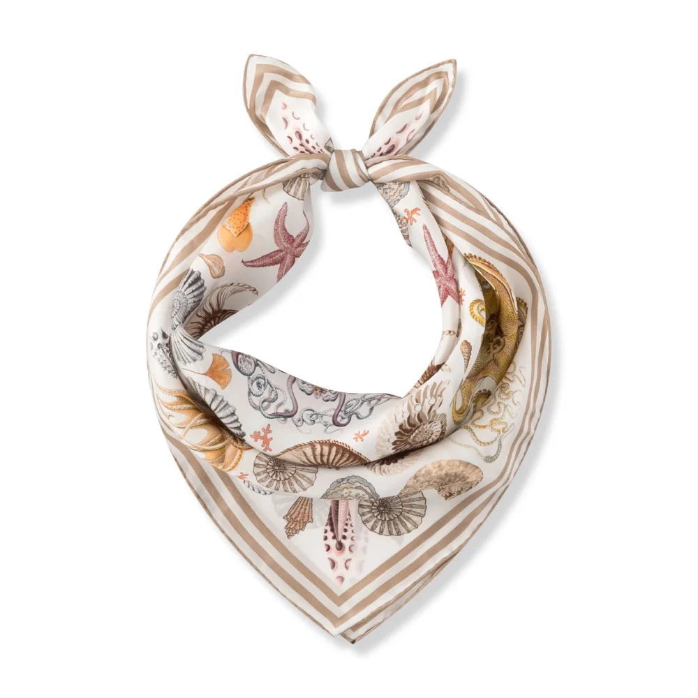 Codello Seidentuch Damen Beige – Seide Nickituch elegant maritim Halstuch – Bild 7