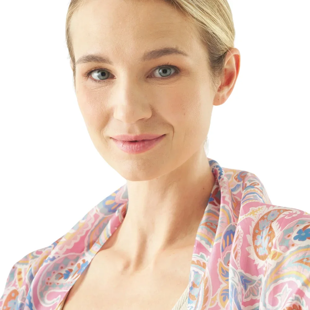 Codello Seidenschal mit Paisleymuster Pink – Bild 5