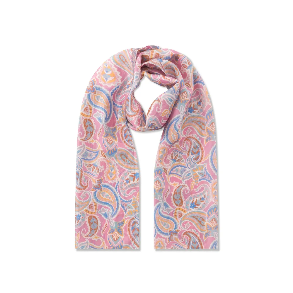 Codello Seidenschal mit Paisleymuster Pink – Bild 2