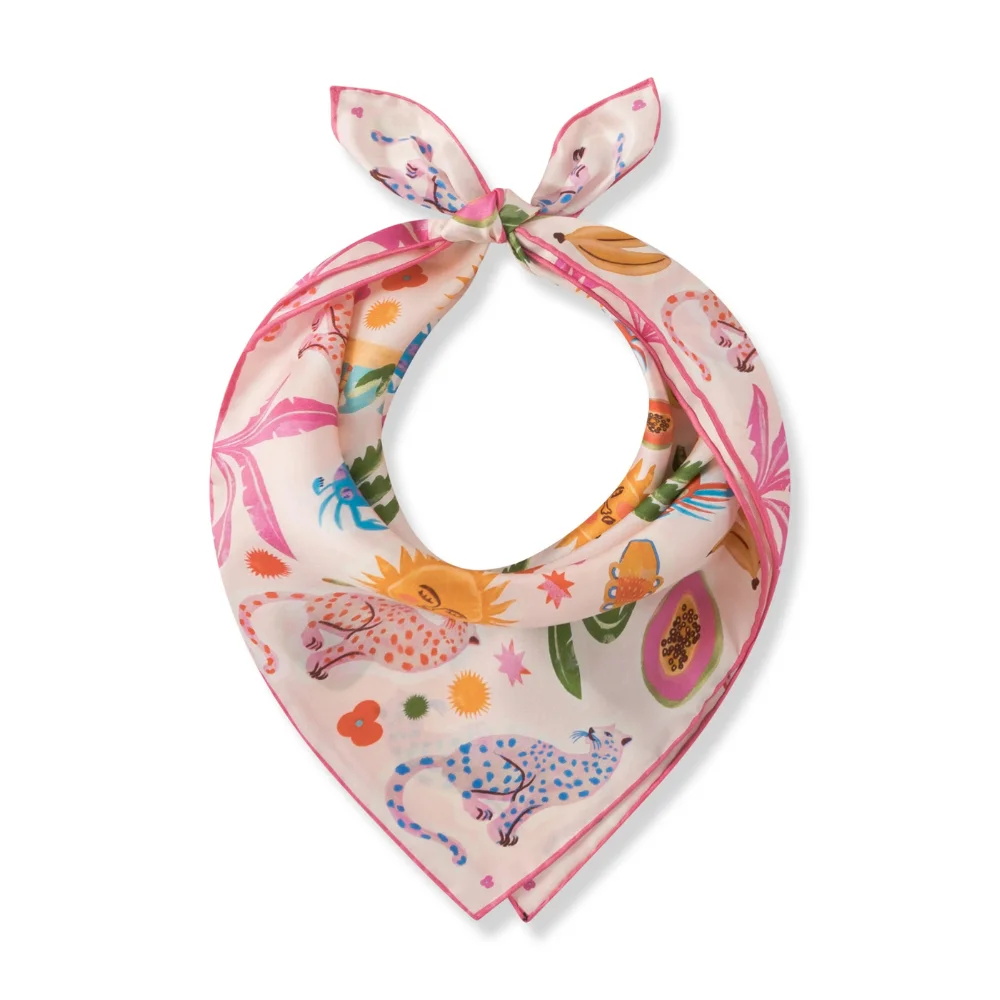 Seidentuch Damen Pink – Codello Nickituch mit Sommer-Print – Bild 3