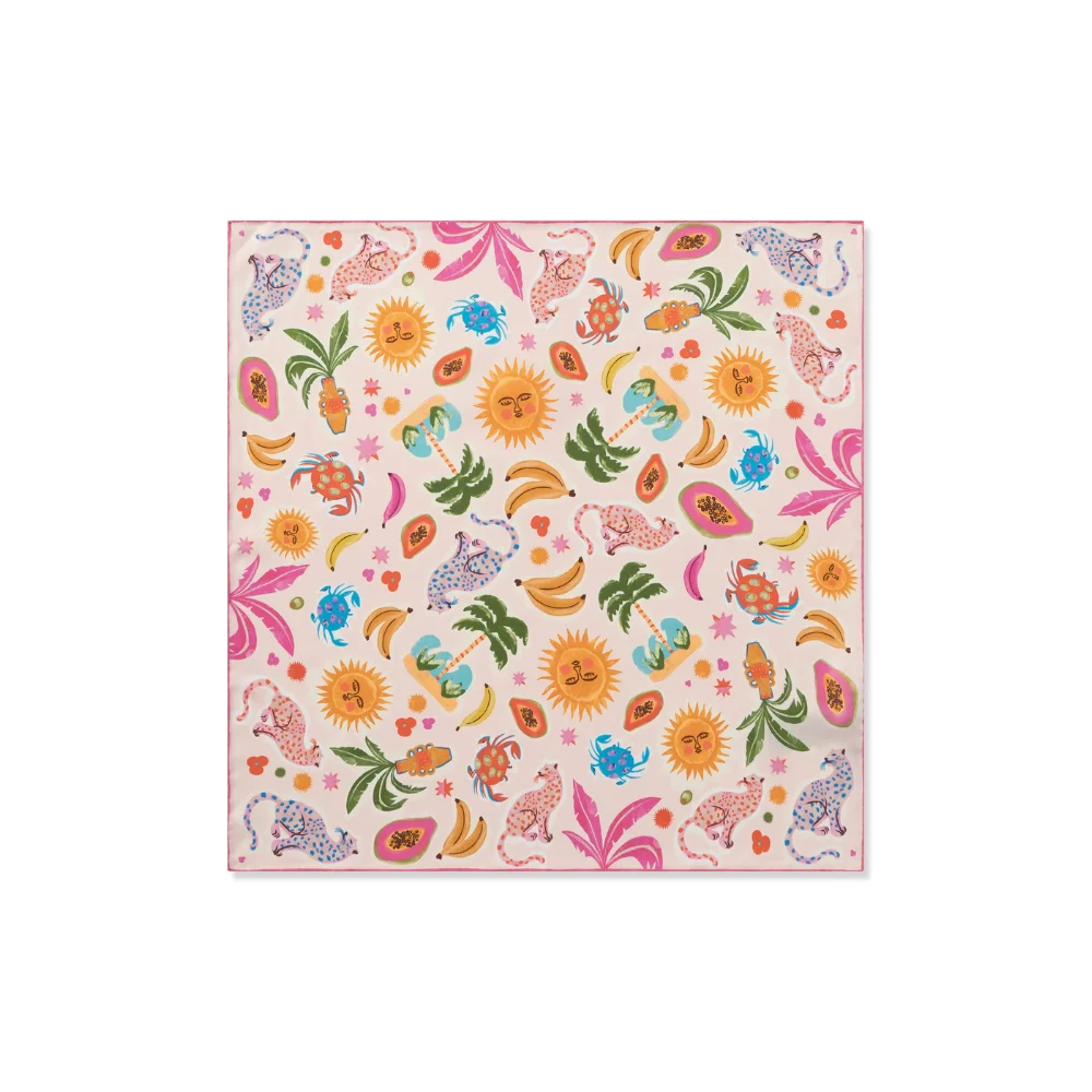 Seidentuch Damen Pink – Codello Nickituch mit Sommer-Print – Bild 7