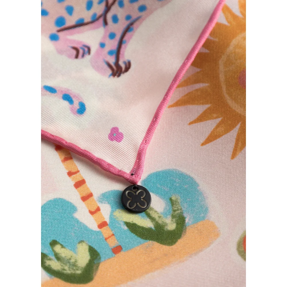 Seidentuch Damen Pink – Codello Nickituch mit Sommer-Print – Bild 2