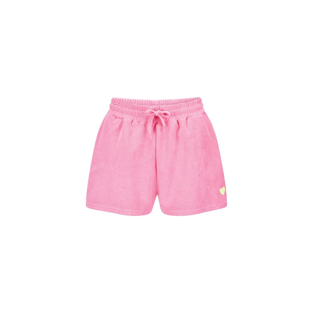 Codello Frottee-Shorts mit Herz-Stickerei Farbe Pink – Bild 3