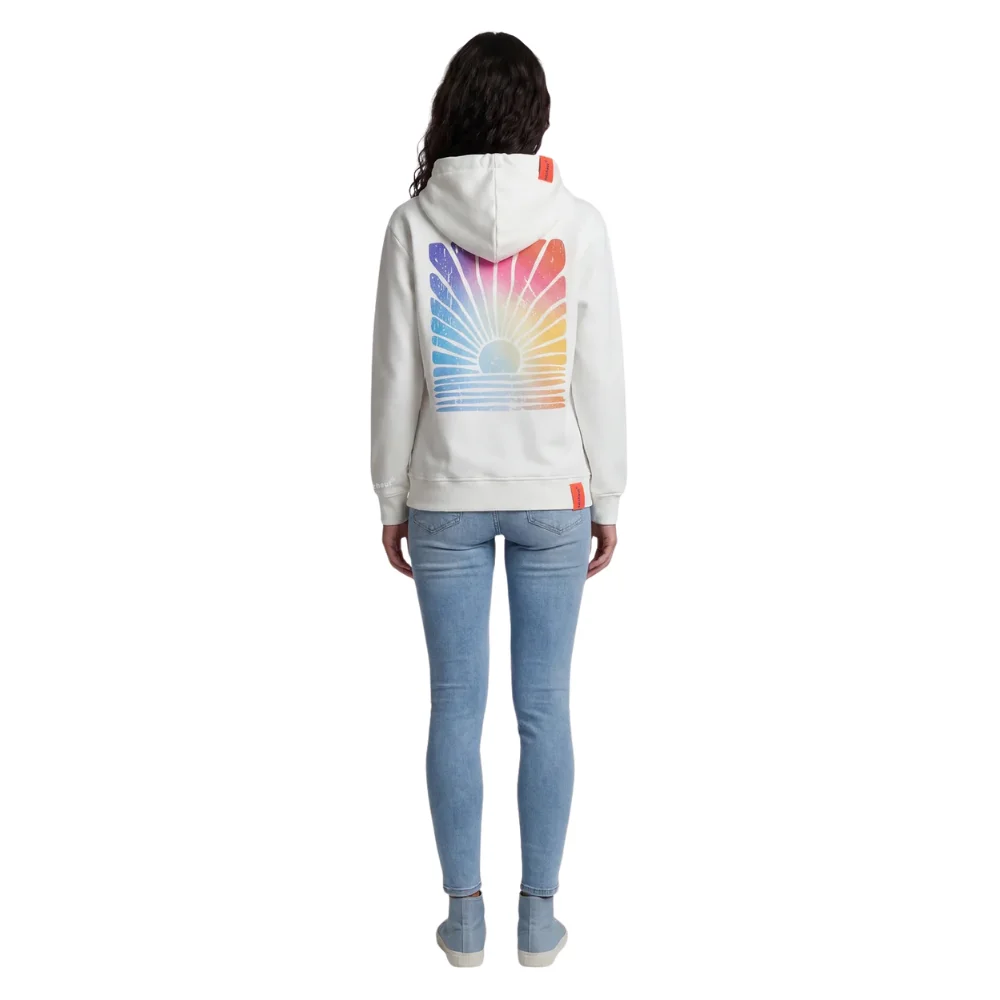 Salzhaut Damen Kapuzensweatjacke Appelsnut Offwhite – Hoodie Jacke mit Rückenprint – Bild 5