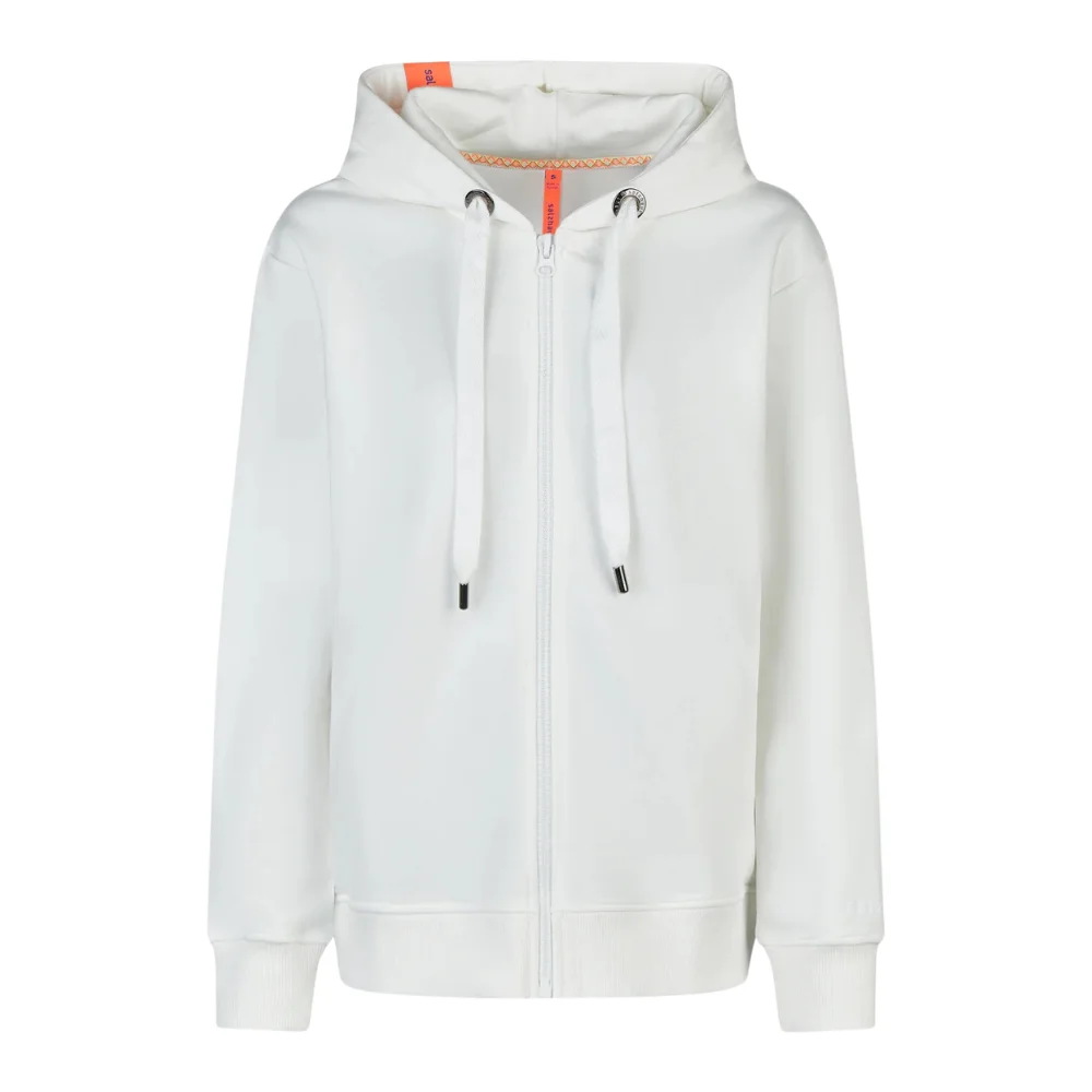 Salzhaut Damen Kapuzensweatjacke Appelsnut Offwhite – Hoodie Jacke mit Rückenprint – Bild 4