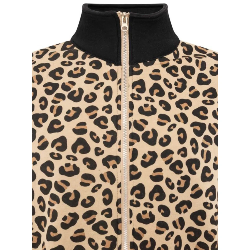 Zwillingsherz Sweatjacke Leo mit Animalprint – Bild 3
